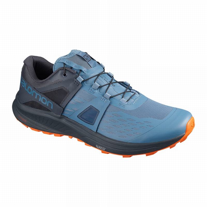 Chaussures De Trail Running Salomon Homme Bleu / Rouge Orange - Salomon ULTRA /PRO - France (4126-AI